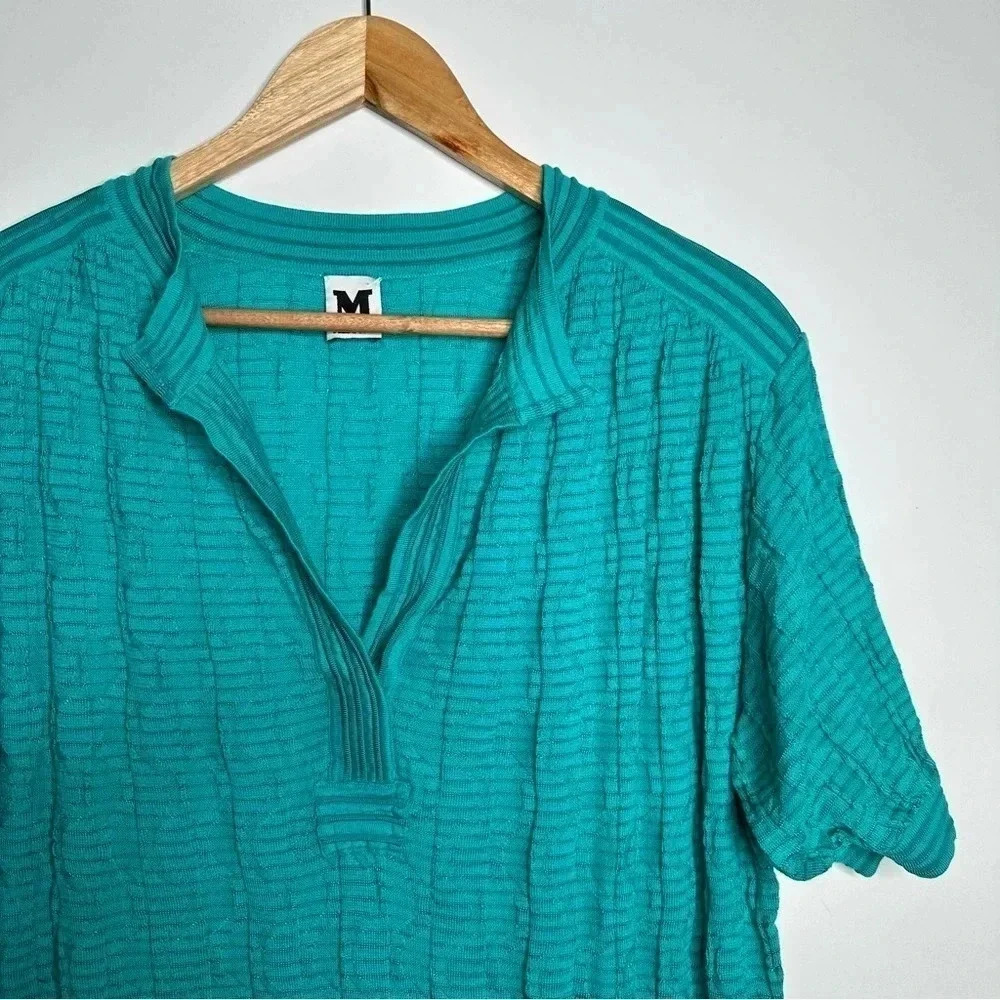 M Missoni Textured V-Neck Knit Sweater Size 6 - Picture 4 of 11